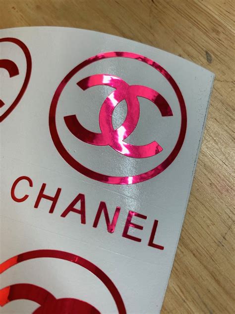 chanel labels and stickers.